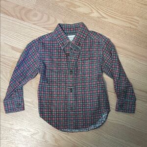 Crewcuts Kids Red and Green Plaid Shirt Vintage